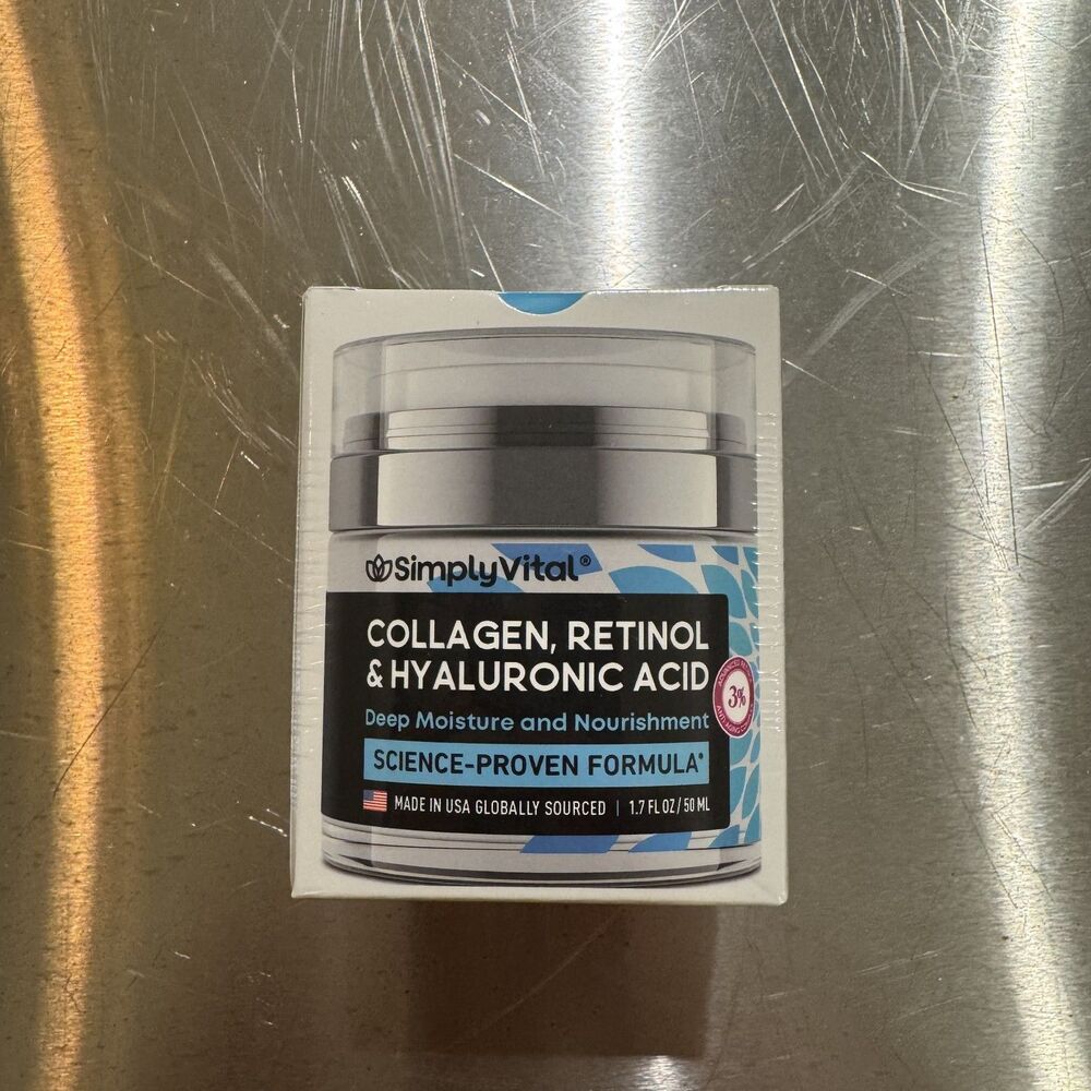 Simply Vital Collagen, Retinol & Hyaluronic Acid Face Moisturizer Cream
